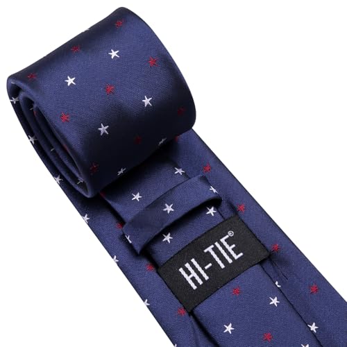 Image of Hi-Tie Men's Silk Ties Formal Woven Classic Necktie Pocket Square Cufflinks Lapel Pin Set Wedding Business