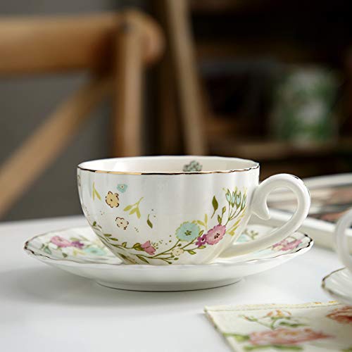 Tazza da caffè Tazza e piattino in Porcellana Creativa Ceramica Set semplici Design Moderno Tazze da caffè Tazas para Cafe Decorazione per la casa Tazza da tè