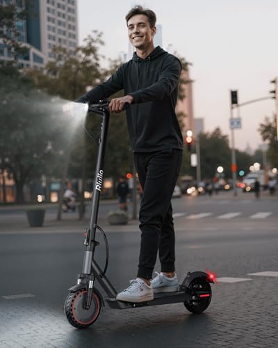 Image of Electric Scooter, 19 MPH, 15 to 21 Miles Long Range, 350W Motor, Foldable E Scooter for Teens Adults Big Kids-Scooter with App, 8.5-inch Tires and Dual Braking