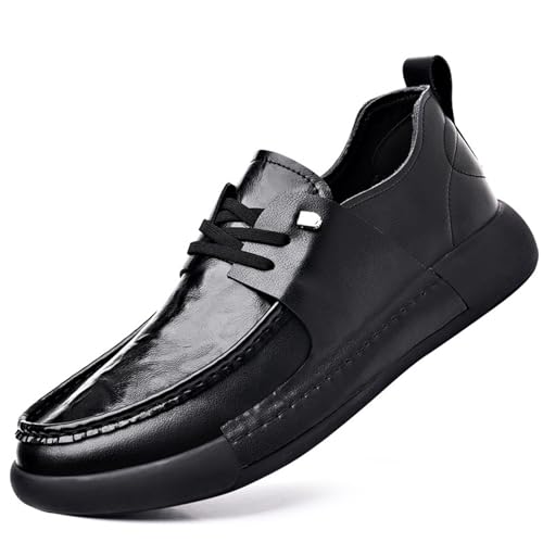 Men’s Low Heel Derby Dress Oxford Shoes, Round Toe Lace-up Comfort Oxford Dress Formal Wedding Gentleman Shoes