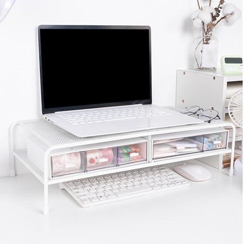 Support ordinateur portable à poser double couche avec rangement de bureau - 8