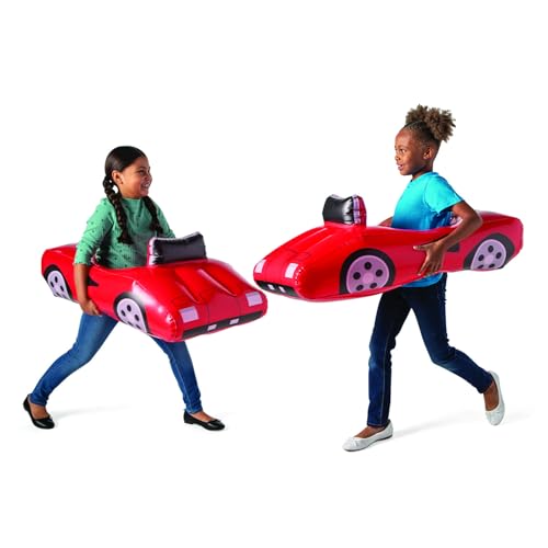 Fun Express 36 x 18 Inflatable Red Vinyl Car Bopper - Great for Birthday Parties Racing Themed Events for Kids and Halloween - 1 Bopper Included