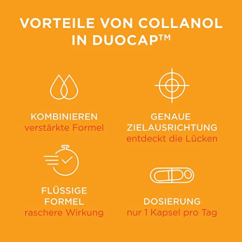 Collanol – Innovation in der Pflege gesunder Gelenke Flüssige Formel in einer Doppelkapsel 3D- Kollagen + Mizell-Extrakt von Curcumawurzeln 1 Kapsel/Tag. Laborgeprüft (100 Kapseln)