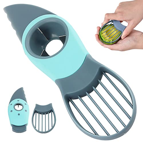 Taozoey Avocadoschneider, 3-In-1 Avocado Tool, Avocado Slicer Cutter, Avocado Obst Schneider, Küche Gadgets für Avocado, Kiwi und Mehr Obst(Blau)