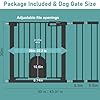 TSAYAWA Baby Gate with Cat Door Pet Gate with Small Door Walk Through Pressure Mounted for Cat No Drill Black 40.55"-43.31" Wide