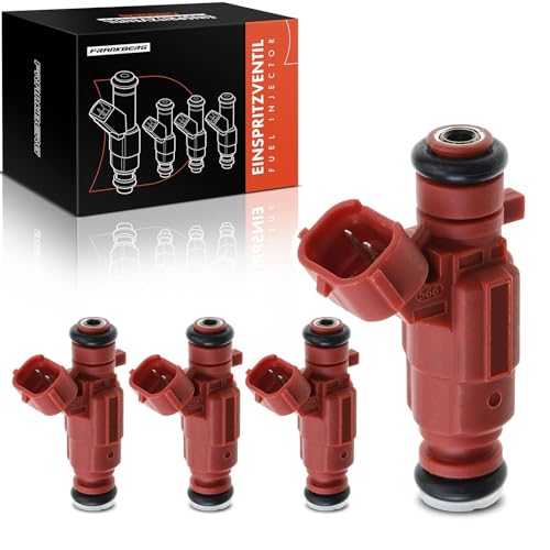 Frankberg 4x Einspritzventil Einspritzdüse Injektor Kompatibel mit Almera II 2000-2006 Primera 1996-2008 Benzin Replace# 0280155940