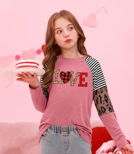 Image of BesserBay Girls St Patrick's Day Raglan Shirt Irish Sequin Lucky Stripe Shamrock Graphic Top 4-14 Years