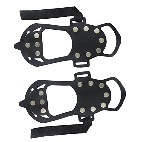 WHAMVOX 1 Pair Outdoor Crampons Snow Anti-Slip Shoe Covers Ice Snow Gripsover for Winter Hiking