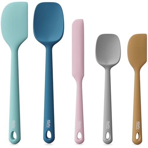 Redfly Silicone Spatula Set, 5 Piece Food...