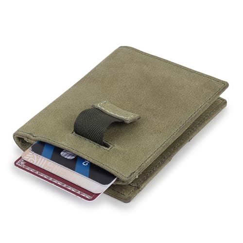 FOXHACKLE Slim Minimalist Credit Card Holder Front Pocket Leather Bifold RFID Blocking Wallet for Men & Women4