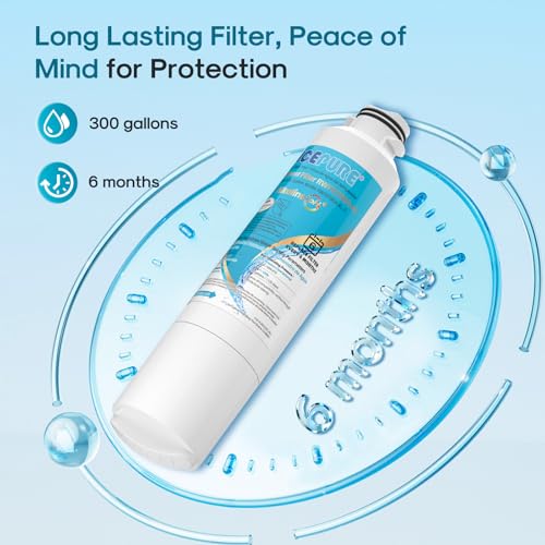 Image of ICEPURE Alkaline DA29-00020B Refrigerator Water Filter Replacement for Samsung HAF-CIN /EXP HAF-CIN, DA29-00020A /B, DA29-00020B-1, 46-9101, RF28HMEDBSR, RF263BEAESR, HDX FMS-2, Enhances PH, 4Pack