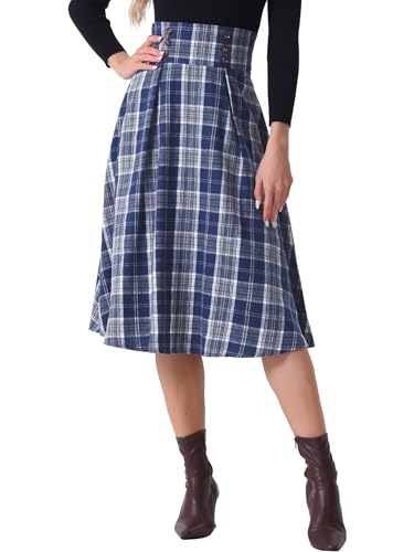 Taille haute élastique pour cette jupe vintage Allegra K midi