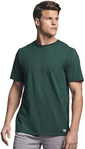 Russell Athletic mens Essential Short Sleeve Tee T Shirt, Dark Green, Small US