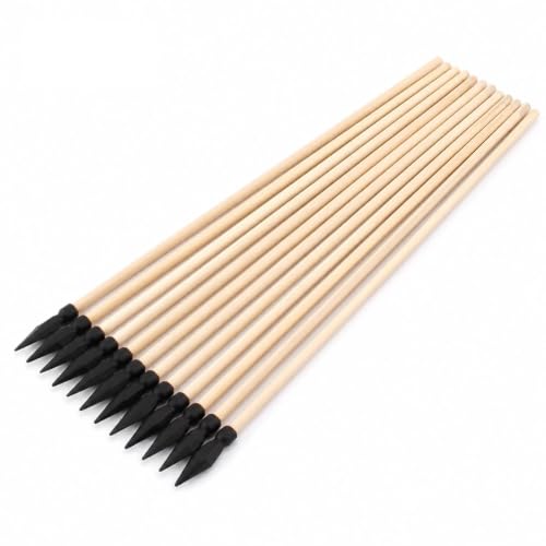 Seruno X 20er Pack Holzpfeile für Bogenschießen - 43cm Bambus Bogenpfeile mit Gummispitze für Erwachsene & Anfänger Sicherheits-Holzpfeile für Zielübung Outdoor-Training und Wurfübungen im Garten