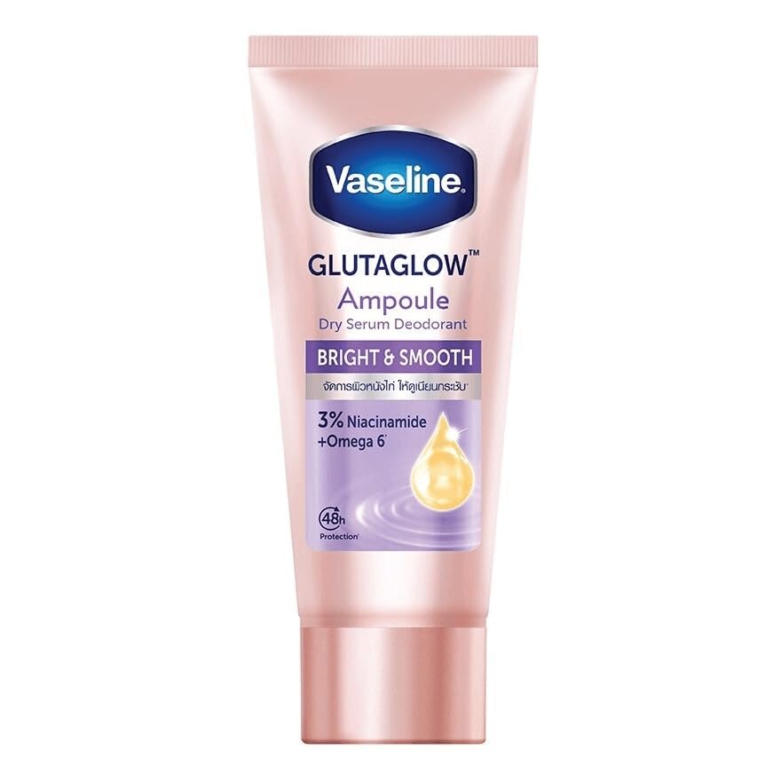 Vaseline GlutaGlow Bright & Smooth Ampoule Dry Serum Deodorant 45ml – Whitening Underarm Serum with Collagen and Omega 6 – Fast Absorbing Lightweight Formula for Instant Brightening, Soft Smooth Skin, Made in Thailand-image-40