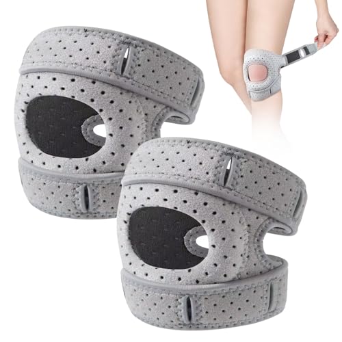 muoyid Knee Brace for Women Men – Adjustable Knee Support with Side Stabilizers & Patella Gel Pad, Knee Brace for Meniscus Tear, Arthritis, Injury Recovery, Running, Workout (Grey)