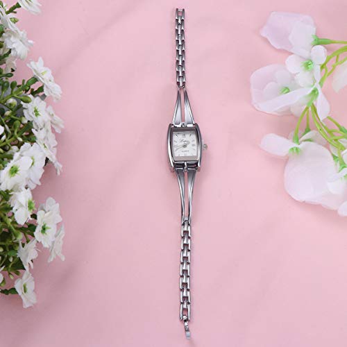 Relógio de pulso-Relógio de quartzo feminino elegante com mostrador romano e elegante e casual (prat
