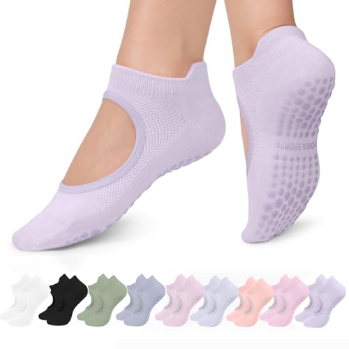 La Mejor Recopilación de Ropa de Yoga y Pilates para Mujer al mejor precio. 41 9 Pares Calcetines de Yoga, Calcetas Pilates Mujer,Calcetines Danza para Mujer, Calcetines Antideslizantes de Yoga para Mujeres, Baile, Ballet.