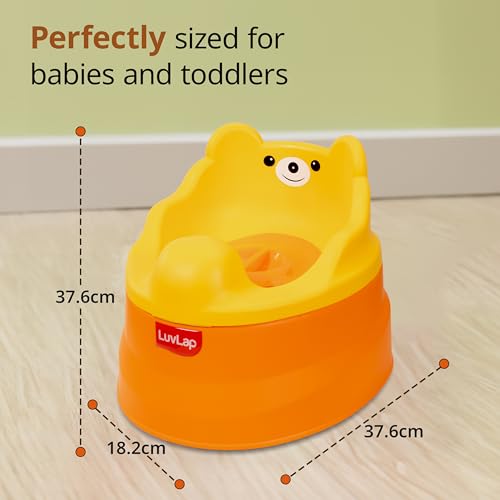 Image of LuvLap Adaptable 2 in 1 Potty Training Seat for 1 + Year Child, Potty Trainer with DetachablePotty Bowl, Suitable for Potty Training of Boys & Girls (Orange & Yellow) (Pack of 3)