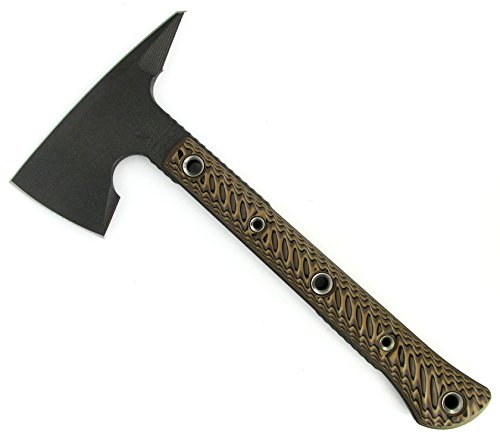 RMJ Tactical Jenny Wren Spike Tomahawk Hyena Brown 3D G-10 Handle Full Tang