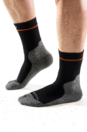 WRAP ME Ultra Thick Waterproof Socks with Merino Wool Thermal Three-Layer Outdoor Socks for Cold & Wet Weather Breathable Cushioned Hiking Socks for Walking and Travel