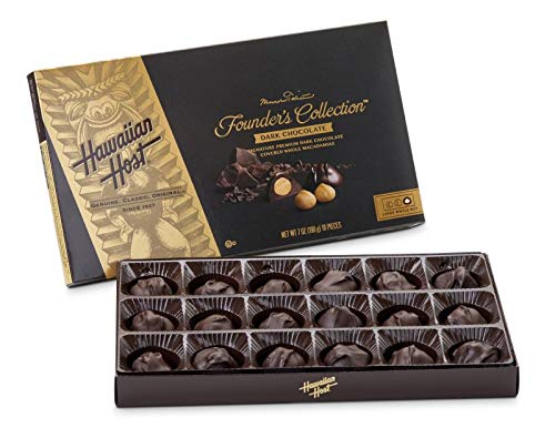 Value 2 Pack of Hawaiian Host Premium Signature Dark Chocolate Whole Macadamia Nuts (2 pack of 7-ounce boxes each for a total of 36 candies) delicious and perfect for holiday gifts