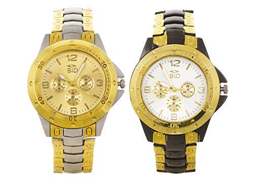 BID Analog Gold+Black Combo Watch for Men (B07M958GQ2) Amazon Price History, Amazon Price Tracker