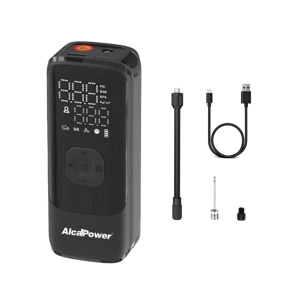compressore powerbank e torcia da 150 psi