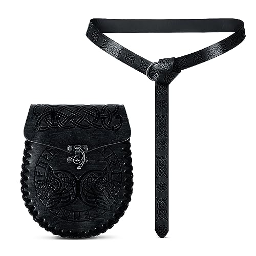 PEUTIER 2pz Set di Marsupi da Cintura in Pelle