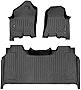SMARTLINER Custom Fit Floor Mats 2 Row Liner Set Black Compatible with 2019-2022 Ram 1500 Crew Cab with Rear Underseat Storage Box (Front Row Does Not fit with Dual Front Hooks)