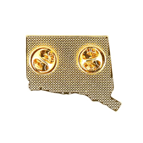 Image of State Shaped Map Lapel Metal Pin Enamel Brooch Keepsake Beautifully Designed for Backpack Hat