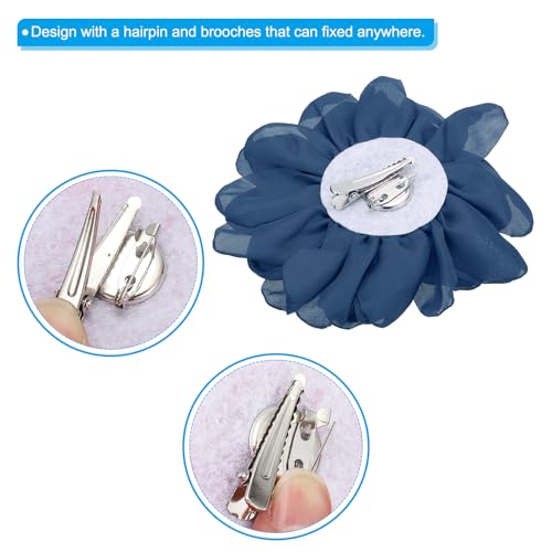 Image of PATIKIL Rose Flower Hair Clips, Fabric Brooch Pins for Women Wedding Party Dance Dress Clothes Accessories Valentine's Day Gifts