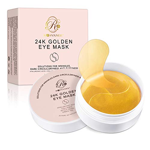 Preisvergleich Produktbild ROSVANEE Augenmasken-Augenpads gegen Augenringe, Tränensäcke-Hyaluronsäure & Collagen Anti Aging, Anti Falten 24K Golden Augenmaske Pads (30 Paar)