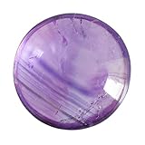 Ravishing Impressions Natürlicher violetter Amethyst, runder Cabochon, flacher Rücken, Größe 21 x 21 x 9 mm, zur Schmuckherstellung, zur Verbesserung des Immunsystems, Amethyst