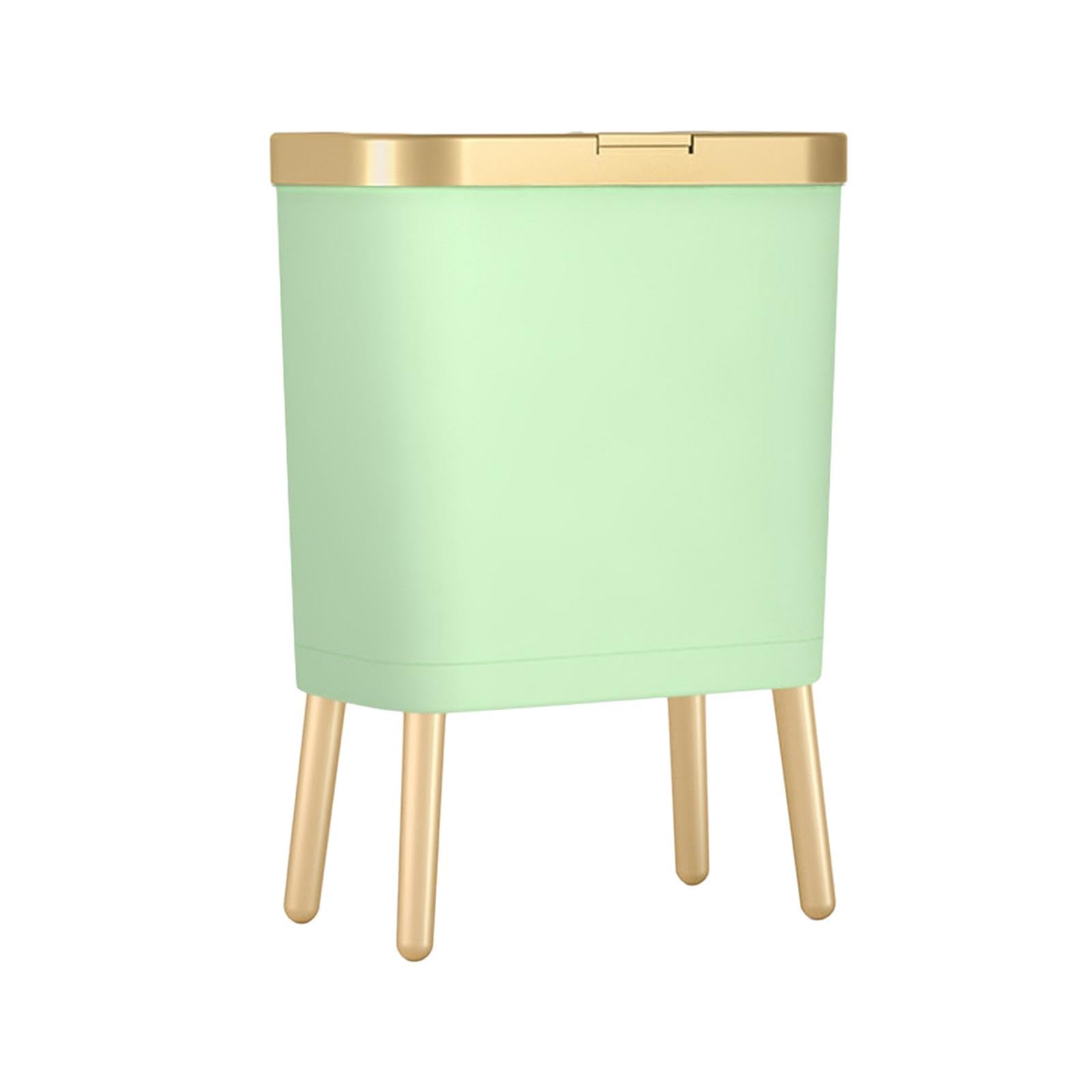 CLUB BOLLYWOOD® Trash Can with Press Top Lids Durable 15L Capacity Waste Basket for Dorm Home Green | Household Supplies & Cleaning | Trash Cans & Wastebaskets|Home & Garden |1 Trash Can-image-4