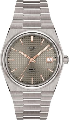 Tissot PRX 38mm Swiss Automatic Watch for Men Titanium Case Gray Dial T1378074406100