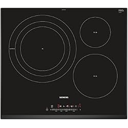 Placa Inducción Siemens Schott Ceran Siemens iQ300 Placa de Inducción, Negro, 60 cm, 3 zonas / Biselada
