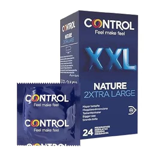 Control Preservativos Nature XXL. Caja Pack Ahorro 24 Condones Tamaño Más Grande, Mayor Comodidad, Lubricados, Sexo Seguro.