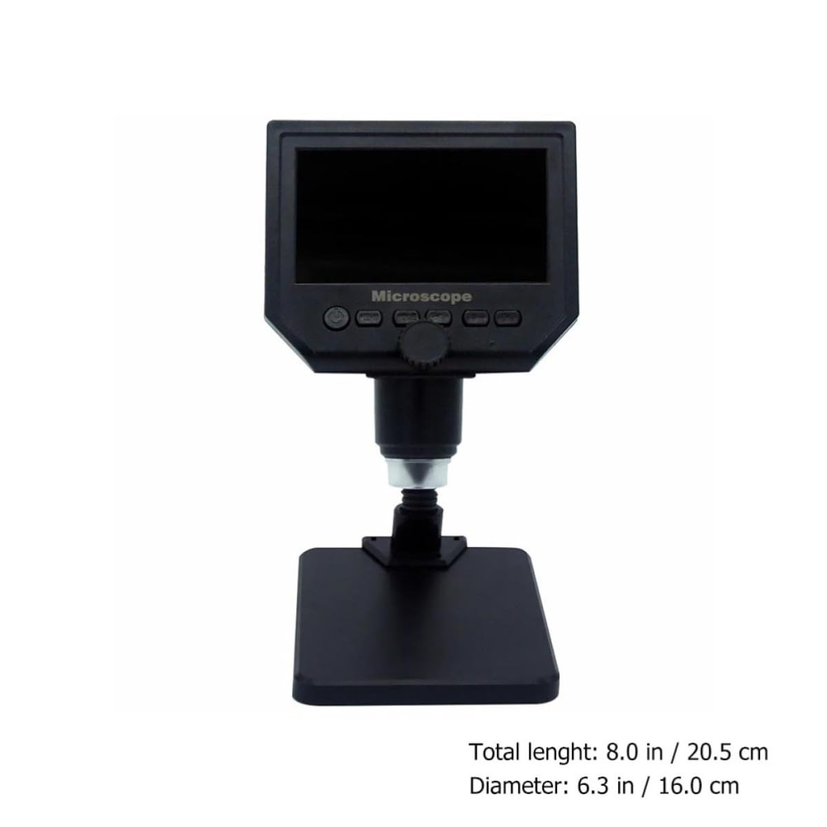 Digitales Mikroskop G600 mit 1080p und 3.6mp Ccd, Schwarz | Lcd Bildschirm, Foto und Videoaufnahme, Loop Recording, Automatische Abschaltung, 8 Led, Lithium Batterie