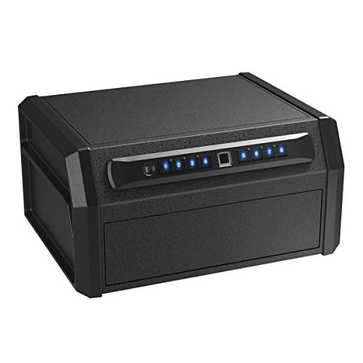 RPNB Gun Safe, High Capacity Multifunction Pistol Safe with Biometric Fingerprint, Double-Layer Quick-Access Firearm Safety Device