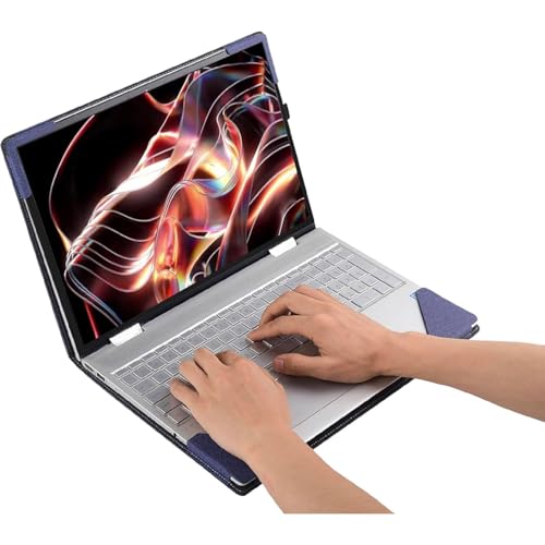 Funda para portátil ASUS S15 S16 contra arañazos y golpes con cuero azul 4