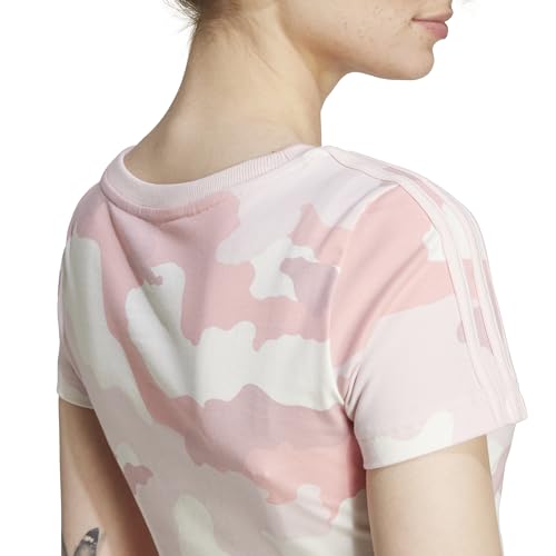 adidas Women's Essentials 3-Stripes Camouflage Printed Baby T-Shirt4