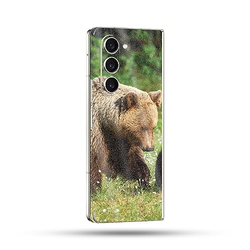 Image of MightySkins Glossy Glitter Skin Compatible With Samsung Galaxy Z Fold 5 Full Wrap - Grizzly | Protective, Durable High-Gloss Glitter Finish | Easy to Apply, Remove, and Change Styles | Made in The USA