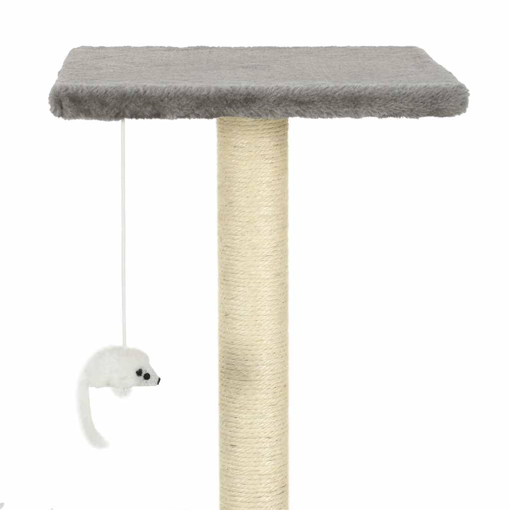 Drzewo dla kota z sizalu drapak 95 cm, szare