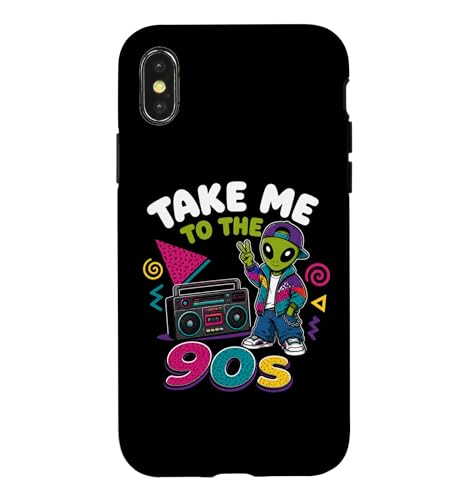 Take Me To The 90s ���g�� �G�C���A�� �q�b�v�z�b�v �u�[���{�b�N�X �X���[�o�b�N �X�}�z�P�[�X iPhone X/XS �p