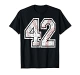 Photo Gallery numero # 42 atleta baseball vintage e distress lucky number maglietta Photo Gallery numero # 42 atleta baseball vintage e distress lucky number maglietta