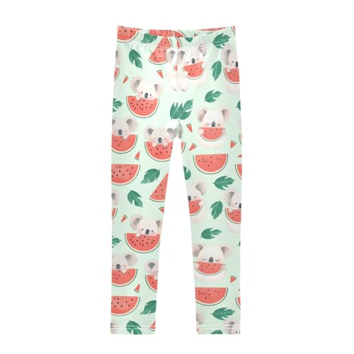 Cute Koala Girls' Leggings Toddler Doodles Watermelon Kids Yoga Pants Dance Active Tights 4T