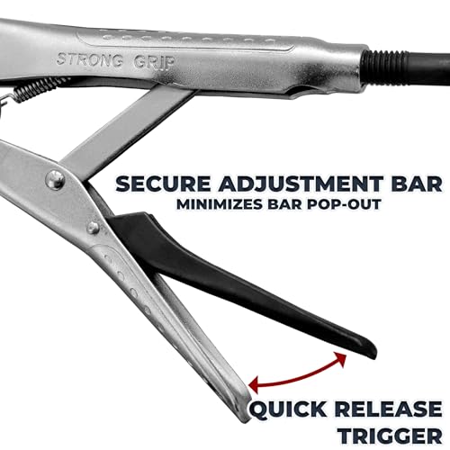 Image of Strong Hand Tools, The Python, Pipe Alignment Chain Pliers, Adjustable Stainless-Steel Contacts, Replaceable Nickel Plated 48 inch Chain, 14 inch Max Diameter, PCA2048