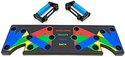 9 in 1 Push Ups Rack Training Board Stand ABS Abdominal Push up Board for Men Used | for Muscle Trainer Sports Home Fitness Equipment for Body Building Workout Exercise Color- Coded