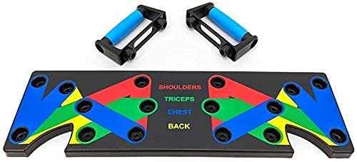 9 in 1 Push Ups Rack Training Board Stand ABS Abdominal Push up Board for Men Used | for Muscle Trainer Sports Home Fitness Equipment for Body Building Workout Exercise Color- Coded